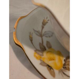 Sango Cotillion Gravy Boat & Underplate Yellow Roses Japan